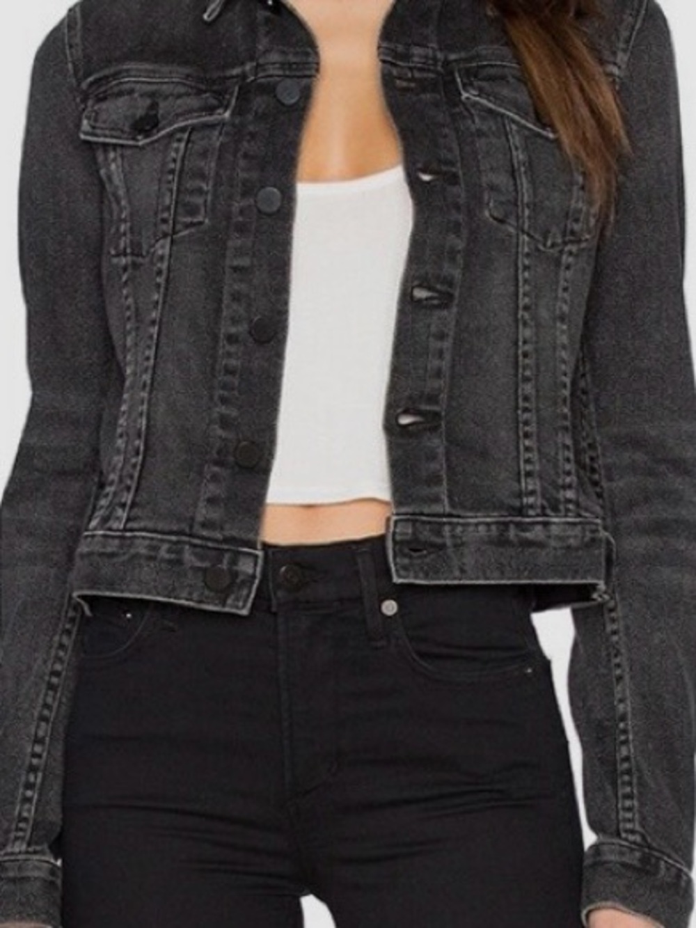 Alexander Wang Axle Crop Denim Jacket
